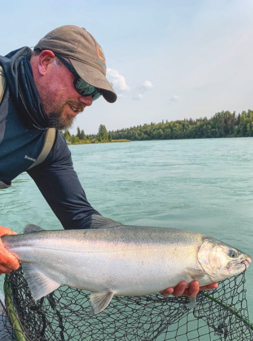 Alaska fishing trip Kenai river Silver Salmon guide