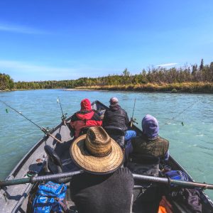 Kasilof river drift boat fishing guide salmon July