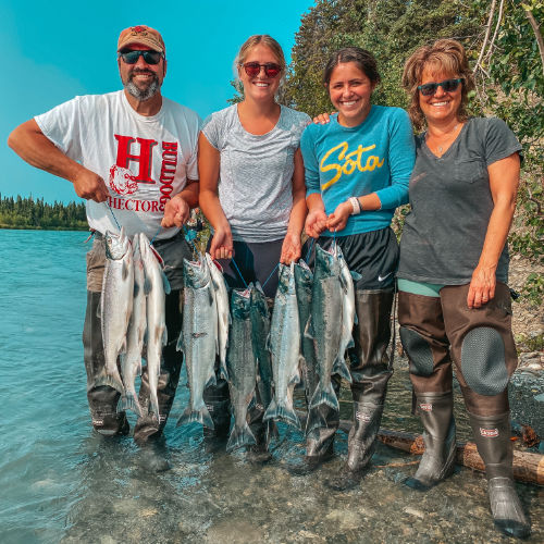 Kenai river sockeye salmon guided fishing trip