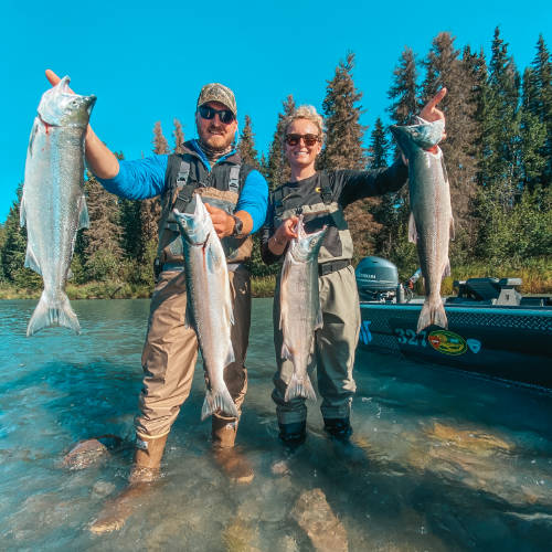 Alaska fishing Kenai river July Salmon Guide service