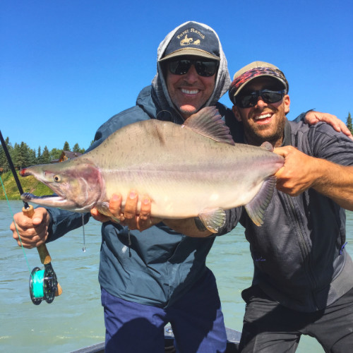 alaska pink salmon fishing kenai river guide service trip