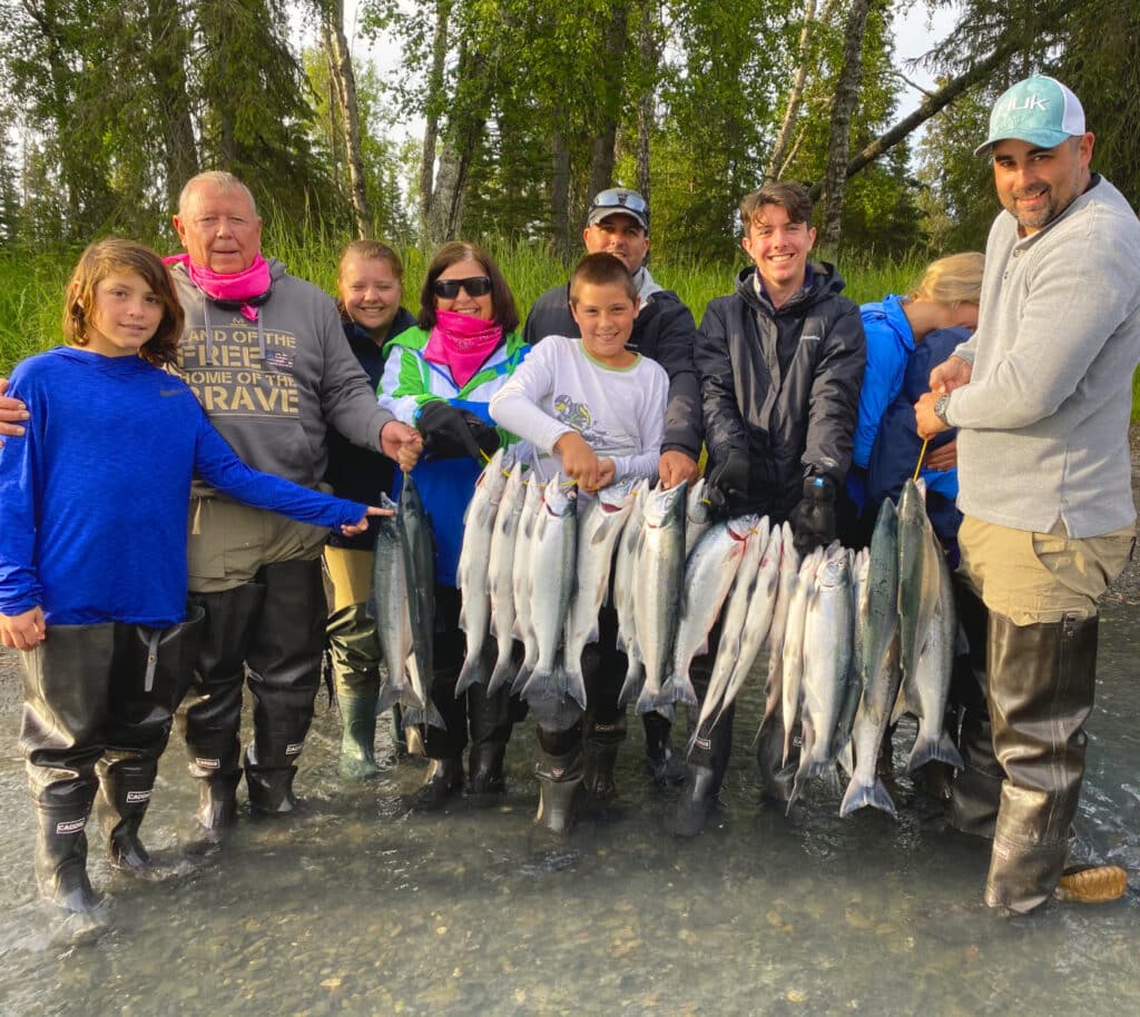 Sockeye Salmon fishing on the Kasilof River in Alaska