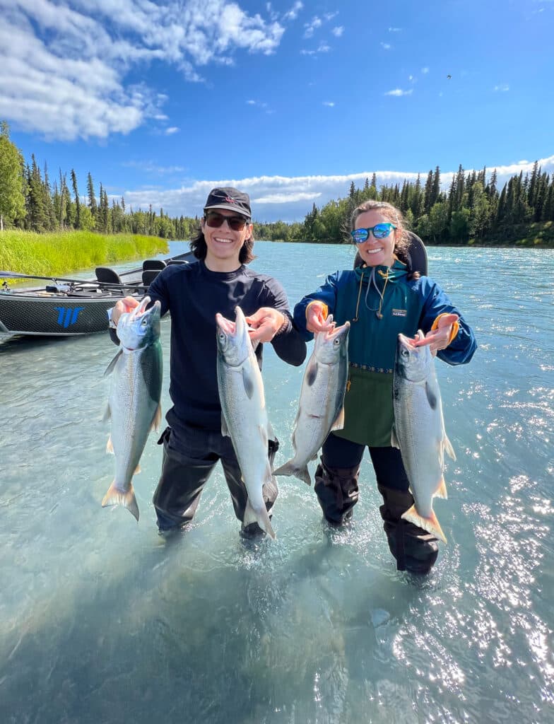 Sockeye red salmon fishing on the kasilof river fishing guide